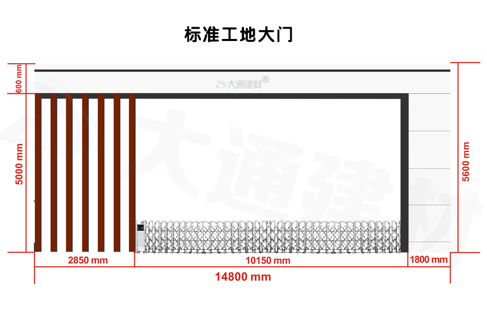 標化工地大門-簡易工地大門生產定制-標準化工地入口大門